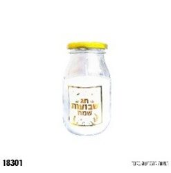 נר בקבוק חלב מדליק לשבועות