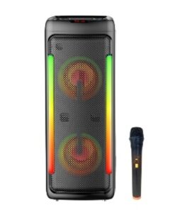 בידורית קריוקי מקצועית עוצמתית 8X2 אינץ' + מיקרופון – OK BT-8211