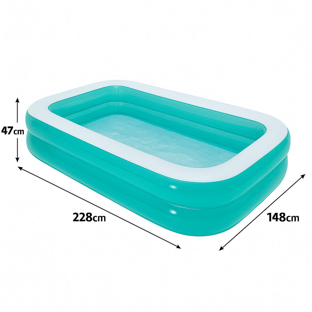 Alternative view of בריכה מתנפחת משפחתית XL – 228×148×47 ס"מ | חוויית מים מרעננת בגינה