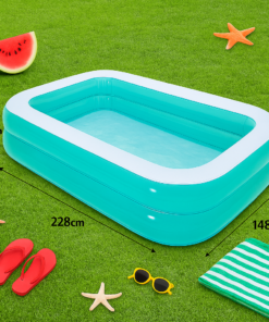 בריכה מתנפחת משפחתית XL – 228×148×47 ס"מ | חוויית מים מרעננת בגינה