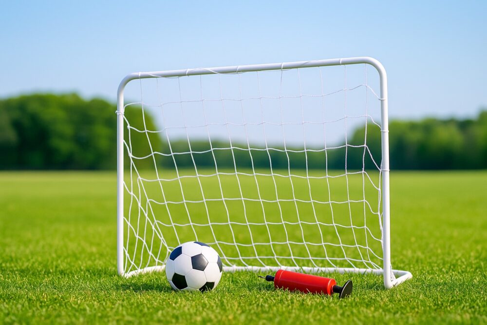 שער כדורגל לילדים – כולל כדור ומשאבה | גובה 58 ס״מ, רוחב 80 ס״מ