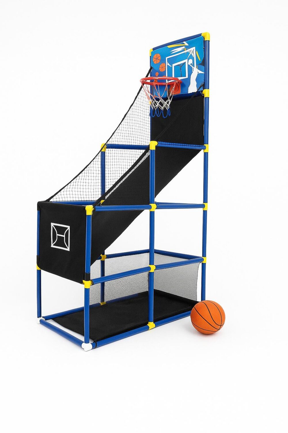 מתקן קליעה קומפקטי לילדים – סל כדורסל אישי למשחקי בית וחצר - 142(H)*47(W)*91(D)