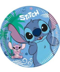 צלחות נייר סטיץ' – 8 יחידות קטנות להרפתקה טרופית בכל ביס!