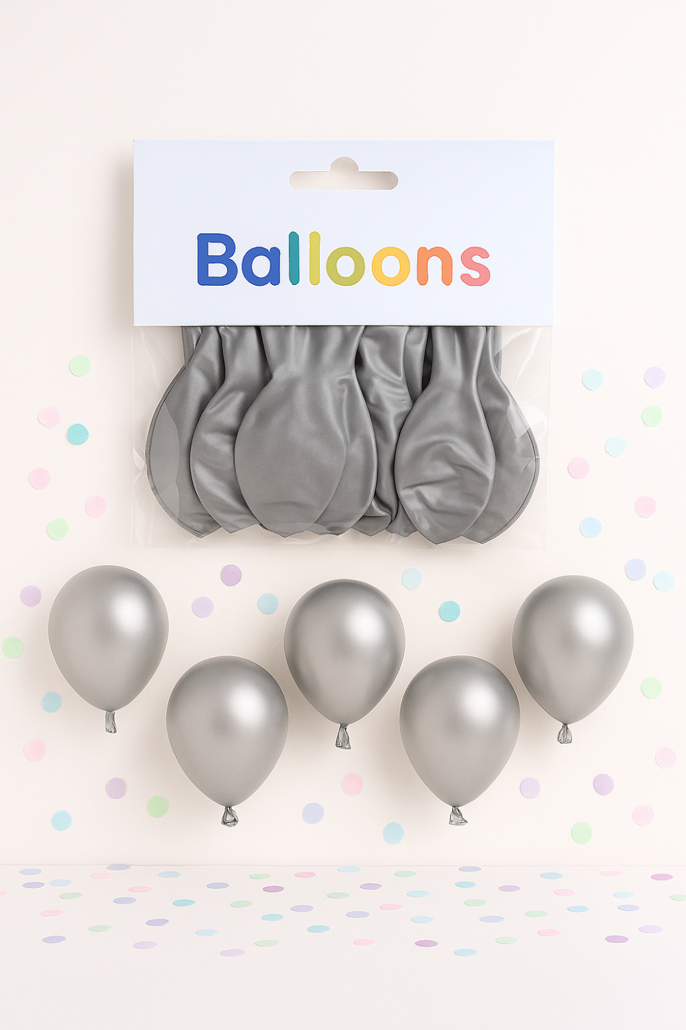 חבילת 10 בלונים אפורים איכותיים לקישוט ואירועים