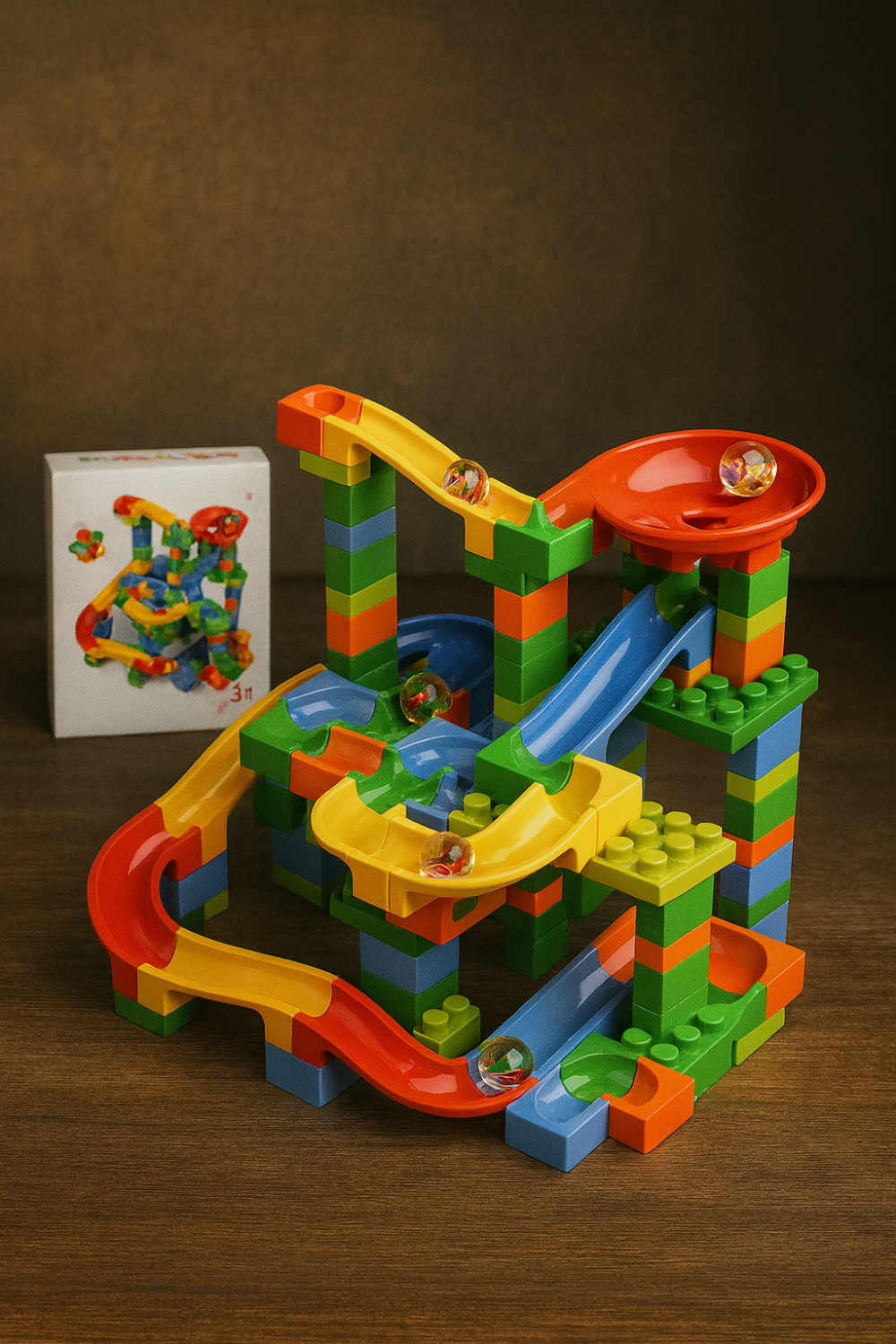 מבוך גולות 152 חלקים להרכבה – כולל כדורים