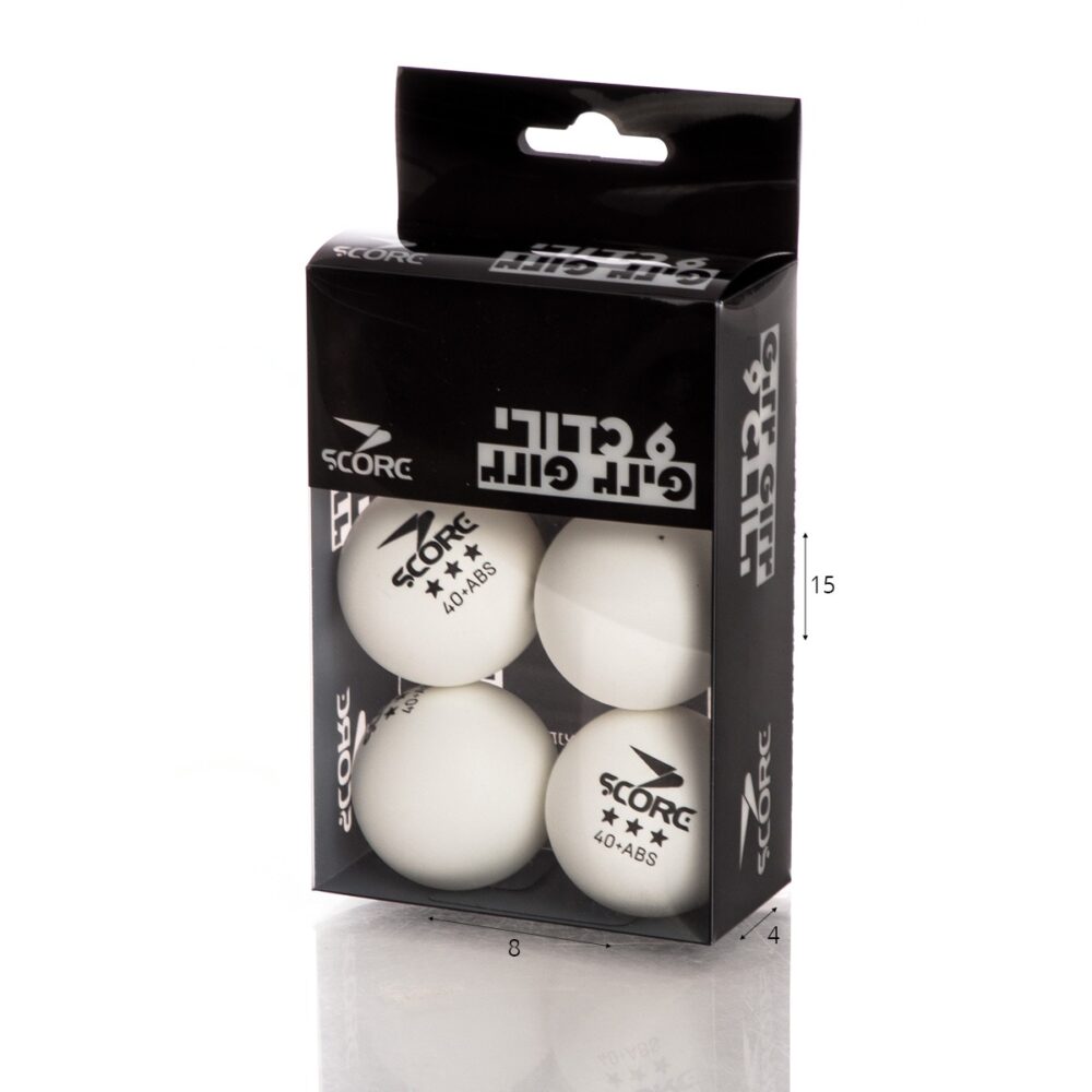 כדורי פינג פונג מקצועיים - 6 יחידות - לבן