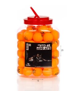 כדורי פינג פונג כתומים מקצועיים – 60 יחידות בדלי