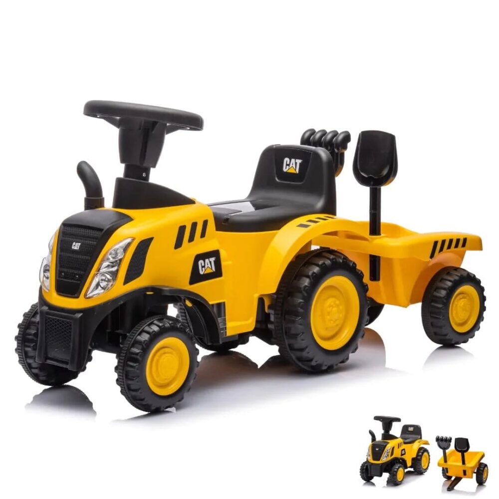 טרקטור ילדים עם עגלה וכלי חפירה – דגם CAT 91L x 29W x 44H CM