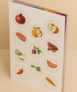 מדבקות ראש השנה סמלים 24.5×15.5 ס"מ – 8 דפים