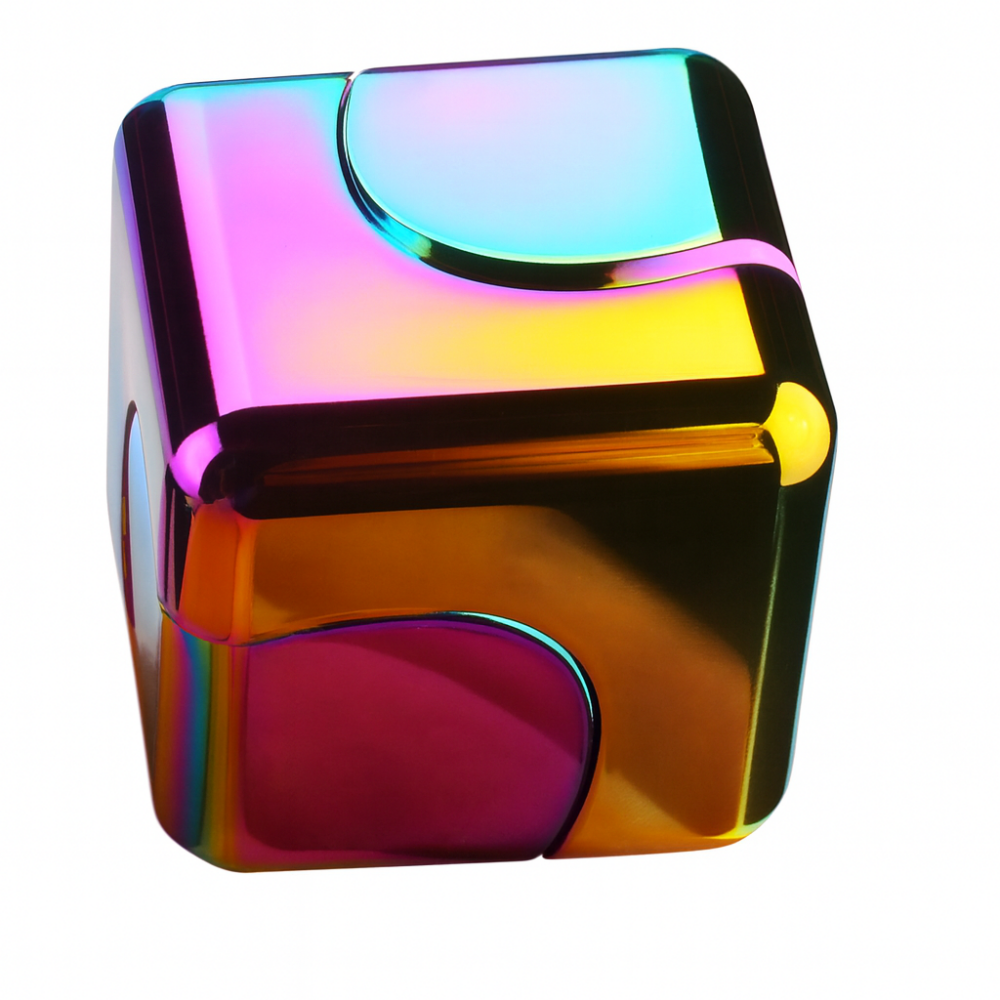 קוביית ספינר מתכת – צעצוע אנטי סטרס יוקרתי