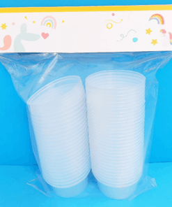 קופסאות פלסטיק עגולות עם מכסה – 50 מ"ל – 36 יחידות