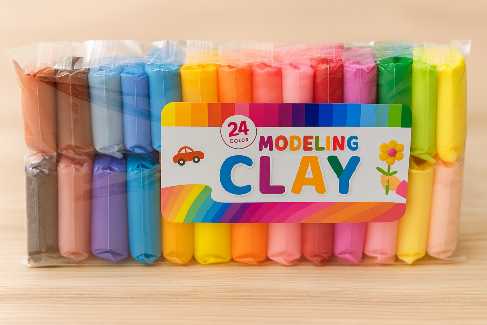 חימר קל צבעוני רך ליצירה – 24 גוונים קסומים