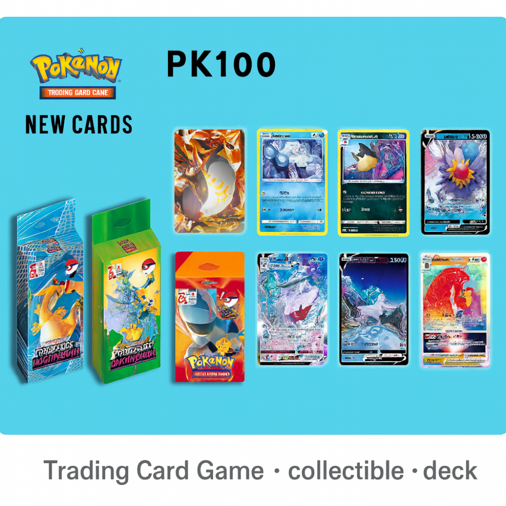 קלפי פוקימון – 100 קלפים בחבילה