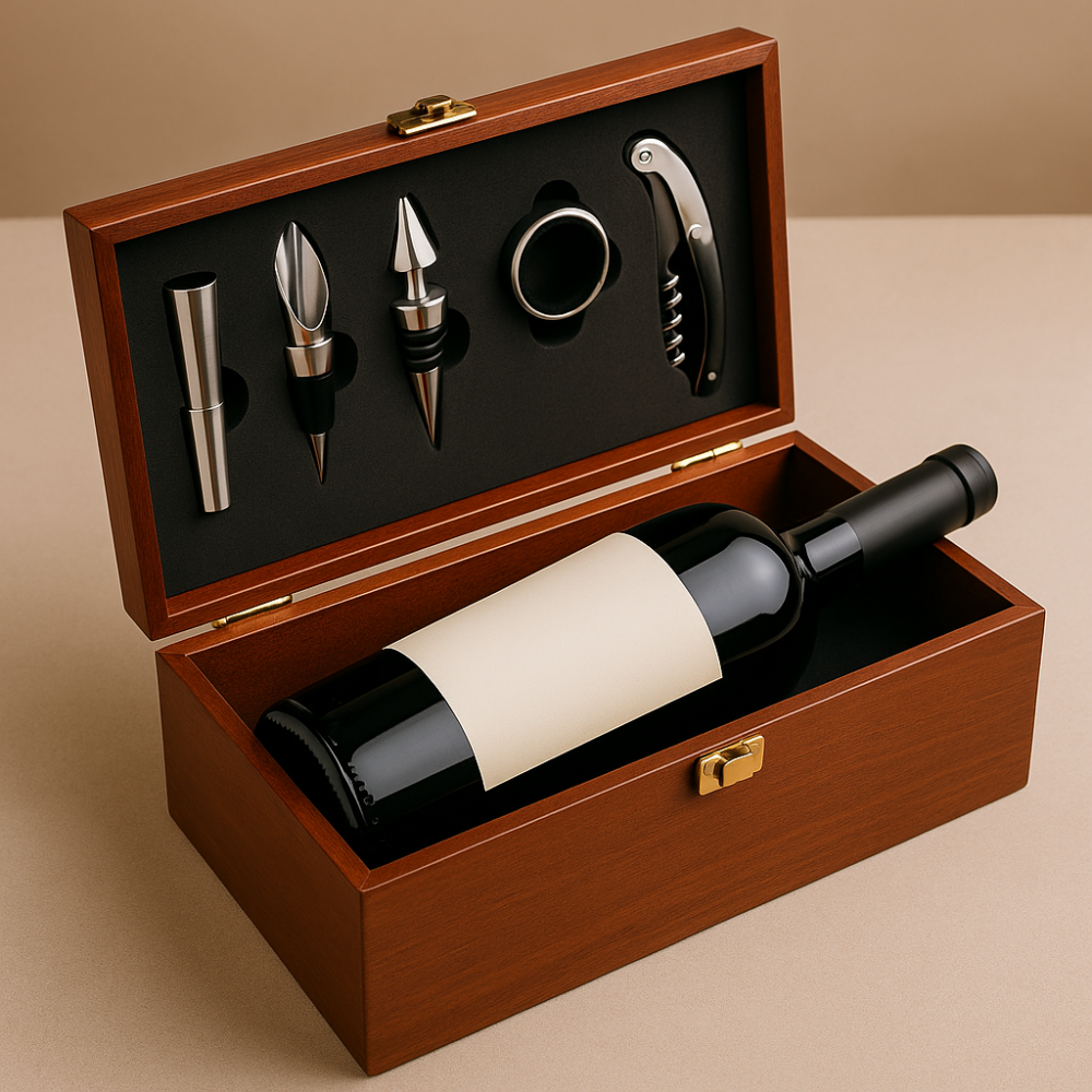 מארז עץ יוקרתי עם אביזרים ליין