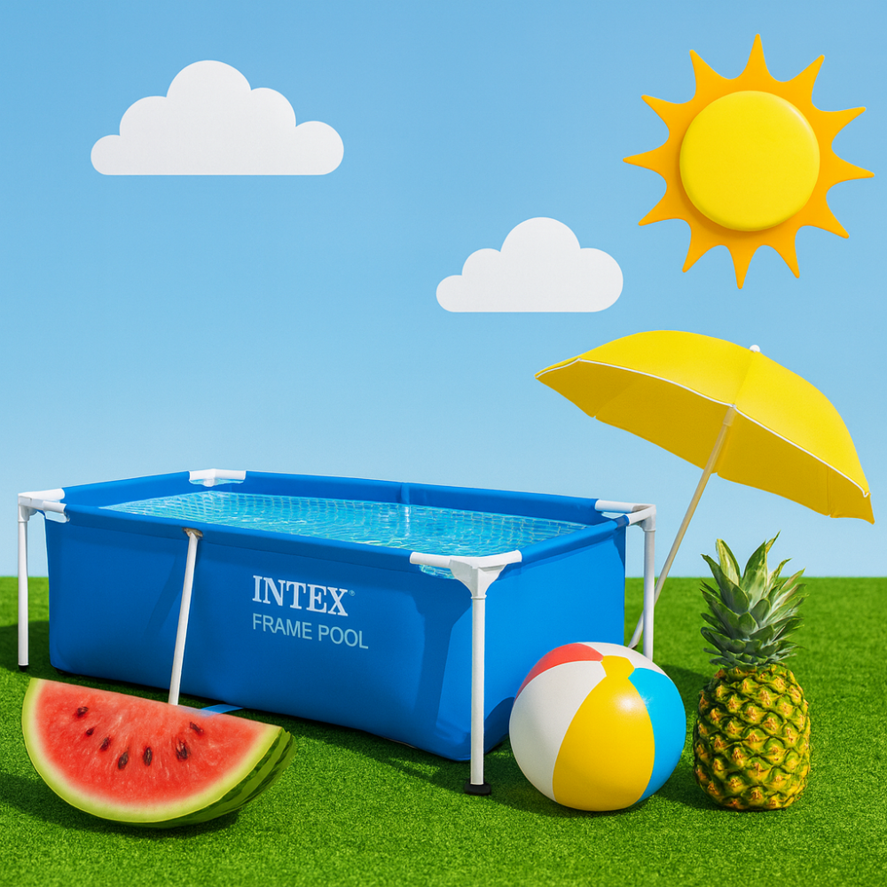 Alternative view of בריכה מלבנית משפחתית – 2.20×1.50 מטר, מסגרת מתכת יציבה - INTEX