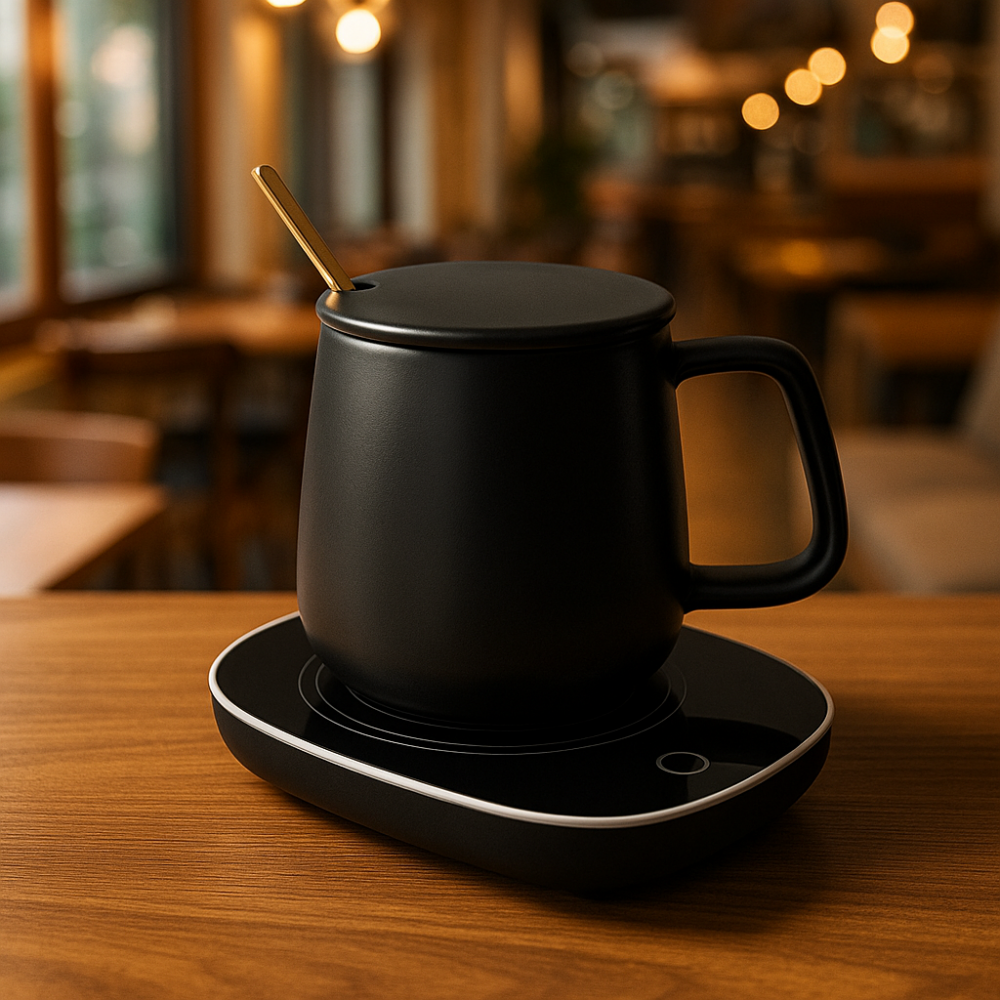 פלטת חימום לכוס קפה - שחור