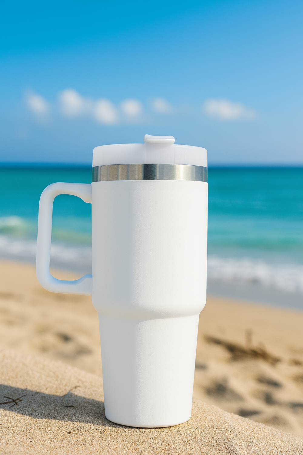 בקבוק טרמי TALI'S לבן 900 מ"ל – שומר חום וקור בעיצוב יוקרתי