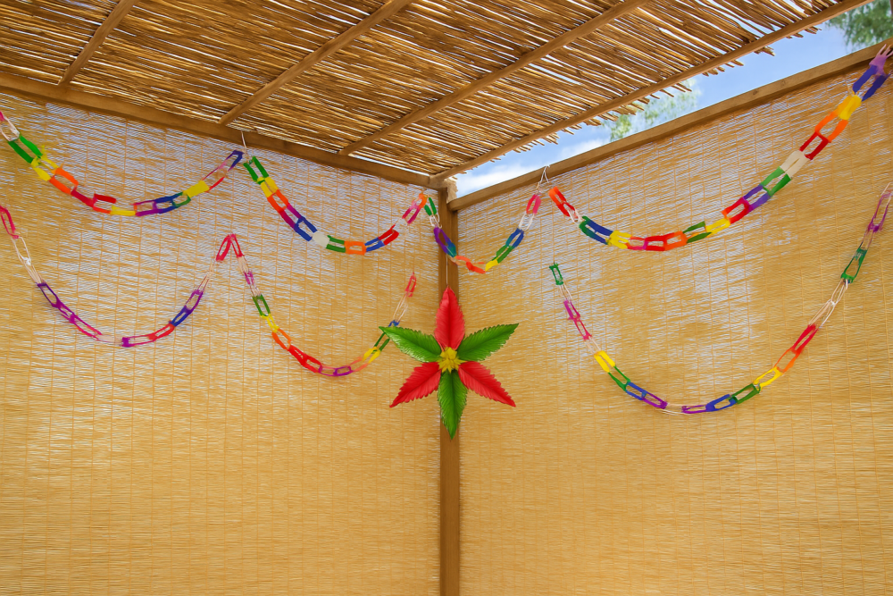 Alternative view of קישוטים לסוכה – 10 יחידות בצבעים זוהרים