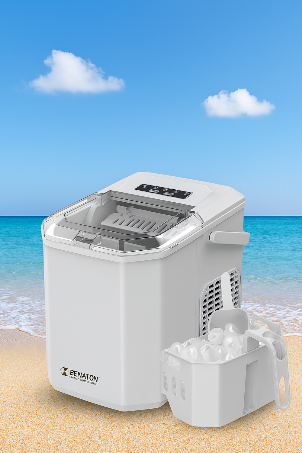 מכונת קרח ביתית BENATON BT-1338 – להכנת קרח טרי עד 12 ק"ג ביום!