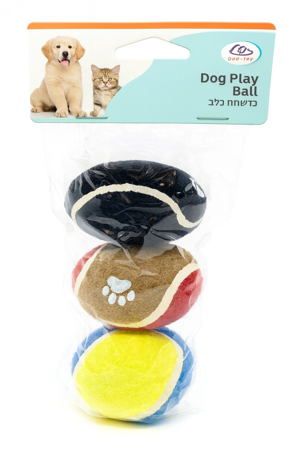 כדורי משחק לכלב – קוטר 6 ס"מ - 3 כדורים