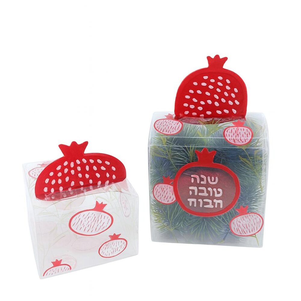 קופסאות אירוז PVC "שנה מלאה כרימון" 6×6 ס"מ - 12 יחידות