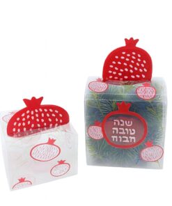 קופסאות אירוז PVC "שנה מלאה כרימון" 6×6 ס"מ – 12 יחידות