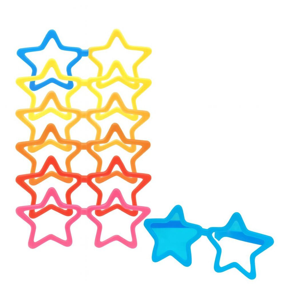 משקפי מסיבה ענקיות צבעוניות – 27×7 ס"מ - 12 יחידות