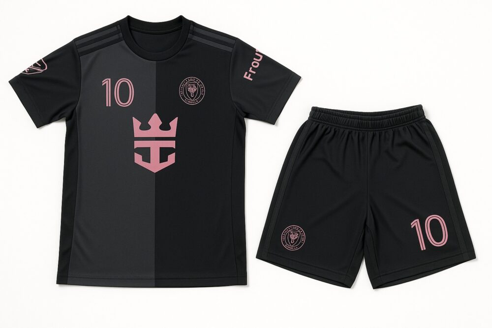 חליפת ספורט מדים אינטר מיאמי – דגם מסי 10 שחור-ורוד - מידה 4