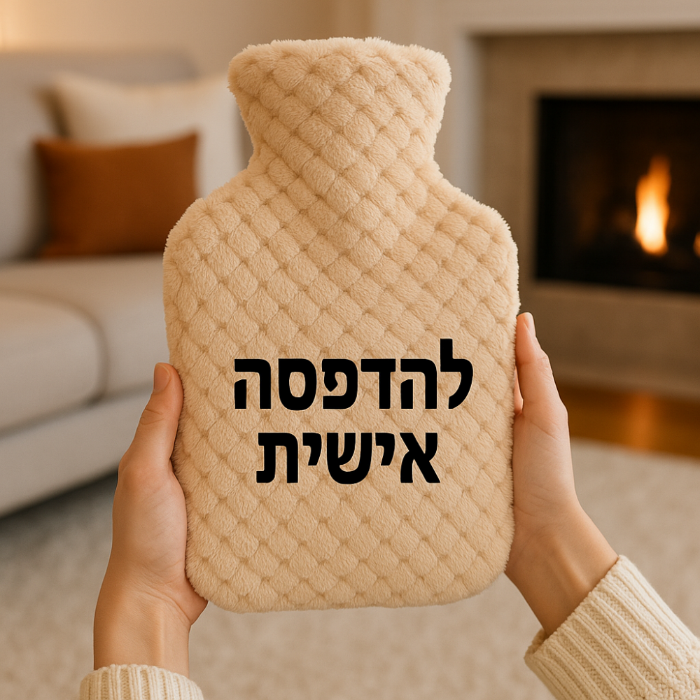 Alternative view of בקבוק חימום פרוותי עם הדפסה אישית – מתנה מחממת לחורף