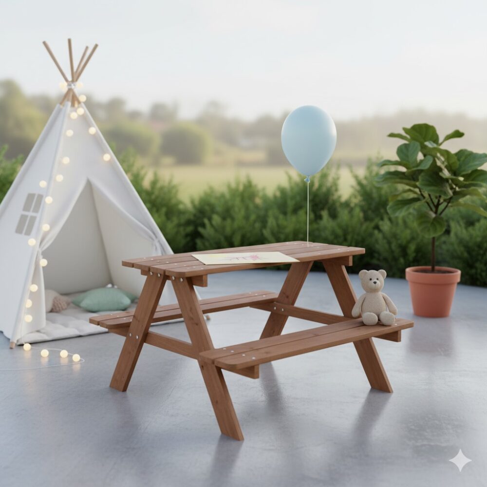 ספסל \ שולחן עץ קק"ל מושלם לילדים