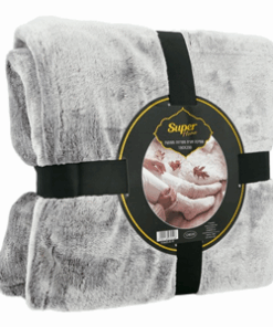 שמיכת כירבולית מפנקת סופר רכה אפור בהיר – חמימות ורוך בכל מגע