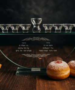 חנוכיית "ברכה" מעוצבת – דגם 24.5×6×37.5 ס״מ
