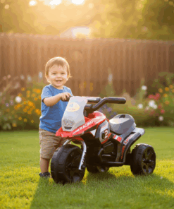 אופנוע ממונע לילדים 6V – דגם רטרו - 2 צבעים