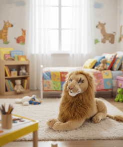 בובת אריה לבן 45 ס"מ | רכה, מחבקת ומרשימה במיוחד