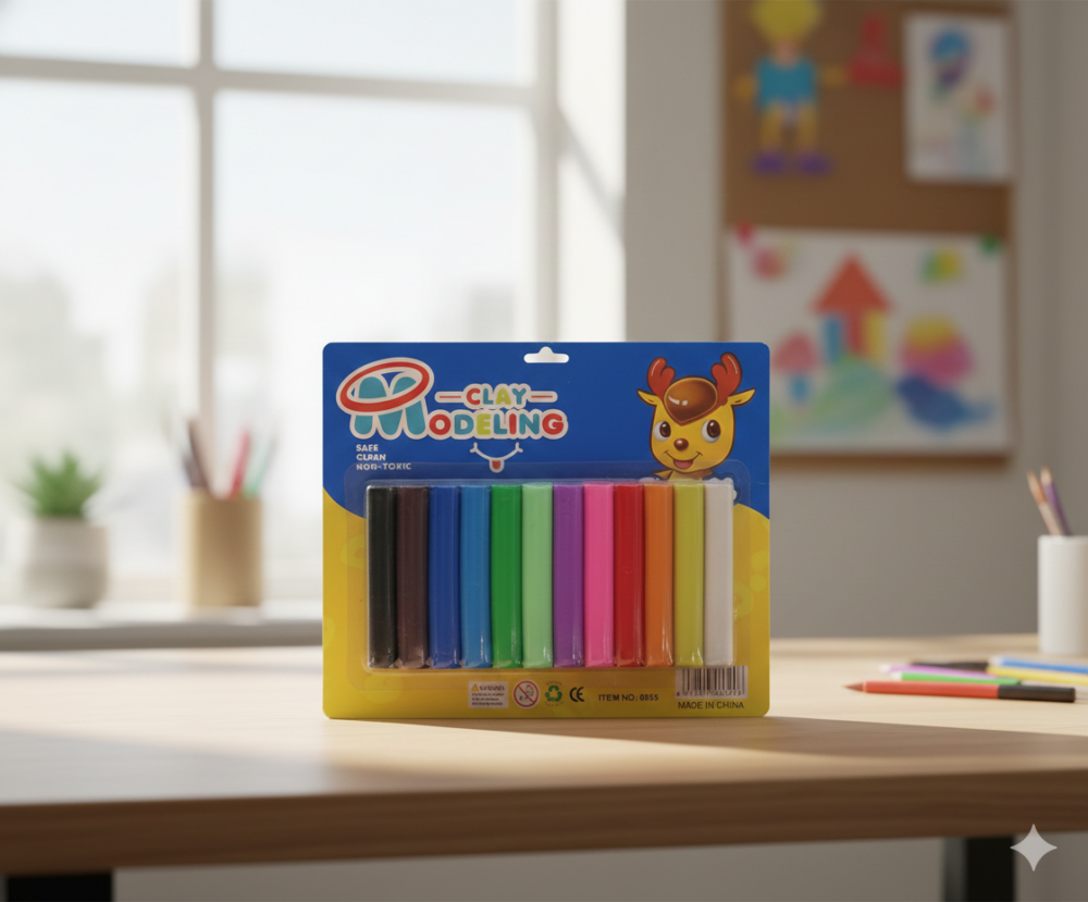 פלסטלינה – 12 צבעים רכים ליצירה מושלמת