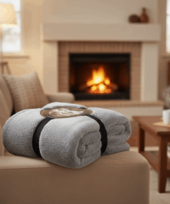 שמיכה זוגית אפורה מפנקת במיוחד 200×180 ס"מ | רכה, חמימה ונעימה