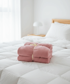 שמיכה זוגית ורודה מפנקת במיוחד 200×180 ס"מ | רכה, חמימה ונעימה