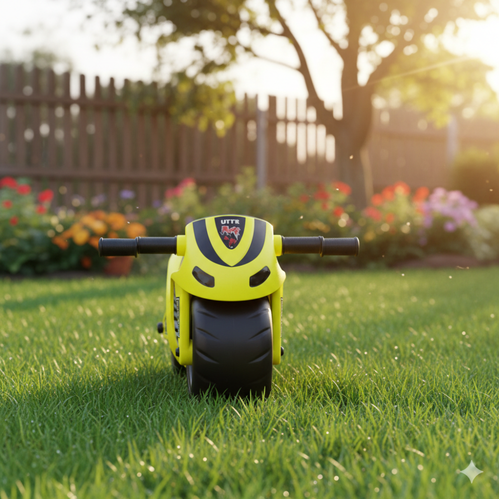 בימבה אופנוע איזון עם אורות ומוזיקה – יציבות, כיף והנאה לפעוטות - צהוב