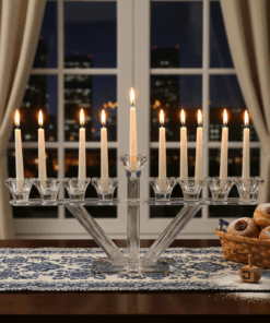 חנוכיה מעוצבת - דגם משואה - 6*40*17