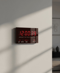 שעון קיר דיגיטלי חשמלי NY-3404 עם תצוגת LED ברורה ומתקדמת