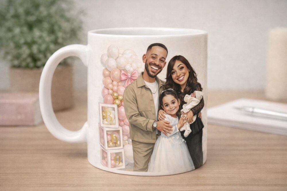 ספל לבן מקרמיקה איכותית, מושלם כמתנה מרגשת ומיוחדת לכל אירוע.