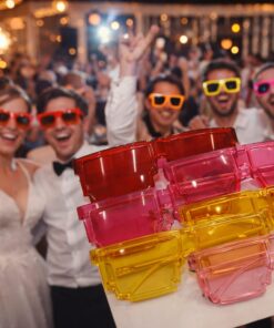 סט 6 משקפיים צבעוניים לאירועים – חתונות, מסיבות ורחבת ריקודים