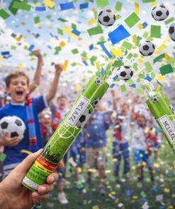 קונפטי מתפוצץ בעיצוב כדורגל – לאווירת ניצחון מושלמת בכל מסיבה ⚽🎉