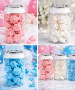 פחית נשיקות מרנג צבעוניות – ורוד / לבן / כחול