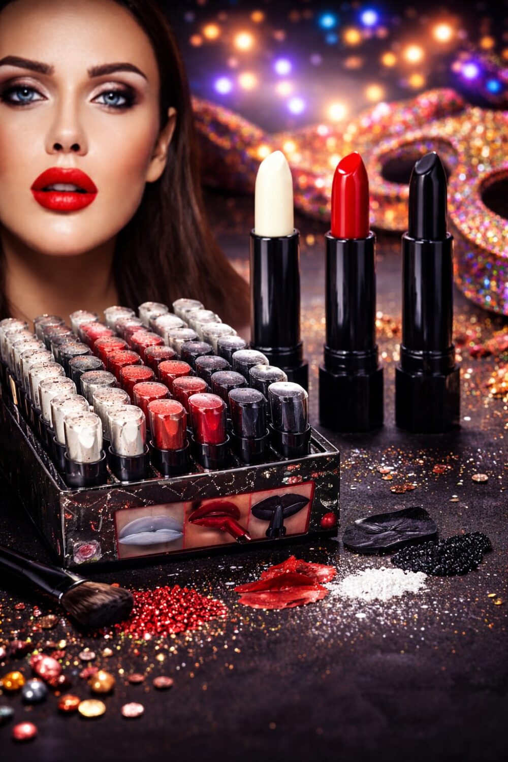 שפתון לפורים ולאיפור במה – צבע חזק, מריחה נוחה ומראה מקצועי לכל תחפושת.