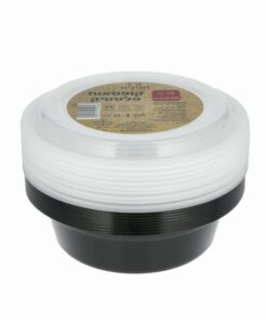 מארז 10 קופסאות פלסטיק עגולות 946 מ״ל + מכסים – לאחסון, אוכל מוכן ומשלוחים