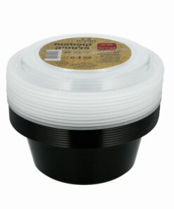 מארז פרימיום לאחסון מזון – 10 קופסאות עגולות 1124 מ״ל עם מכסה אטום