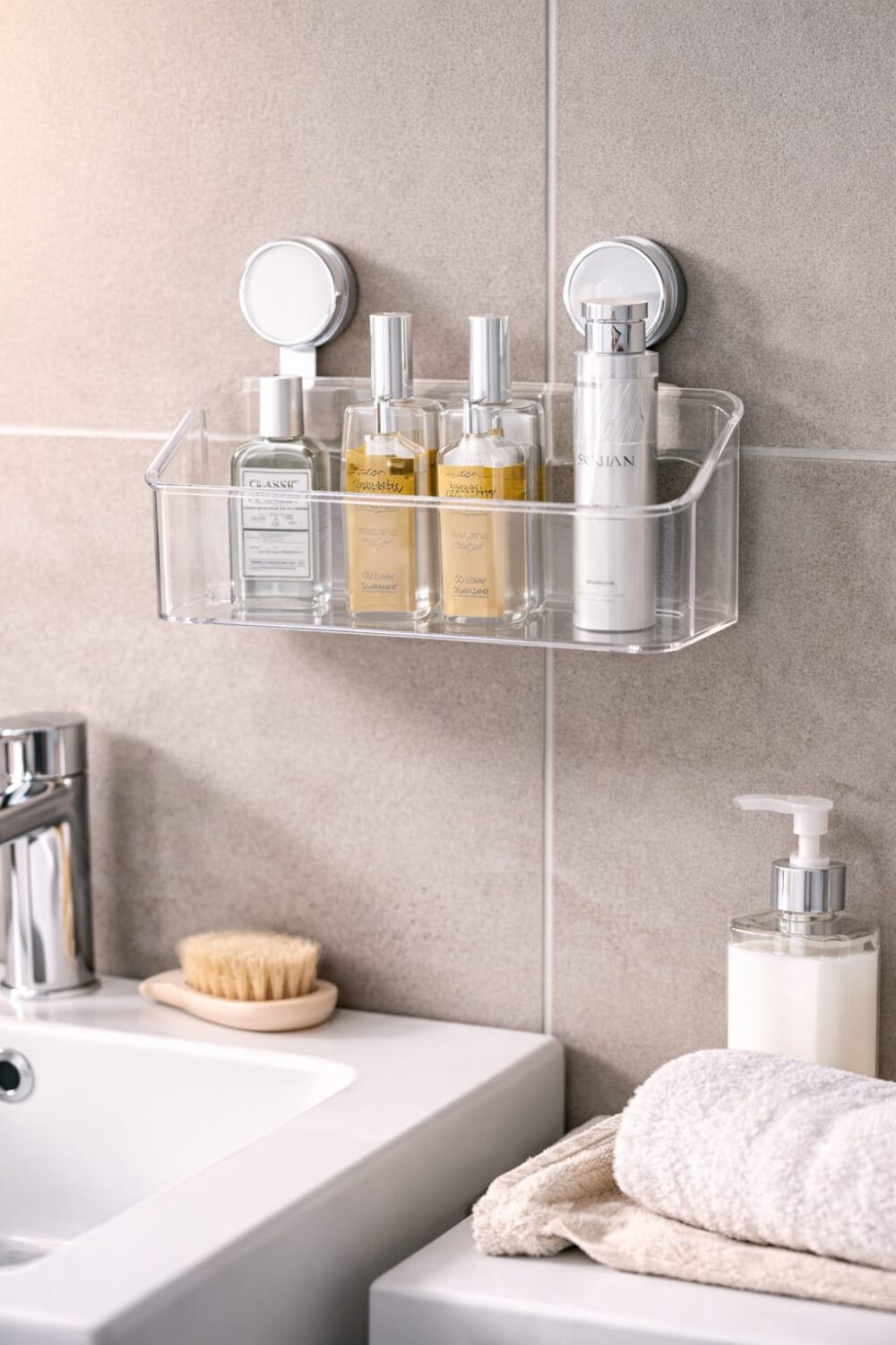 ארגונית תלייה חכמה עם ואקום – סדר מושלם בלי קידוחים