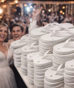 מארז 48 זוגות כפכפים לבנים, אידאלי לחתונות, אירועים ומסיבות.