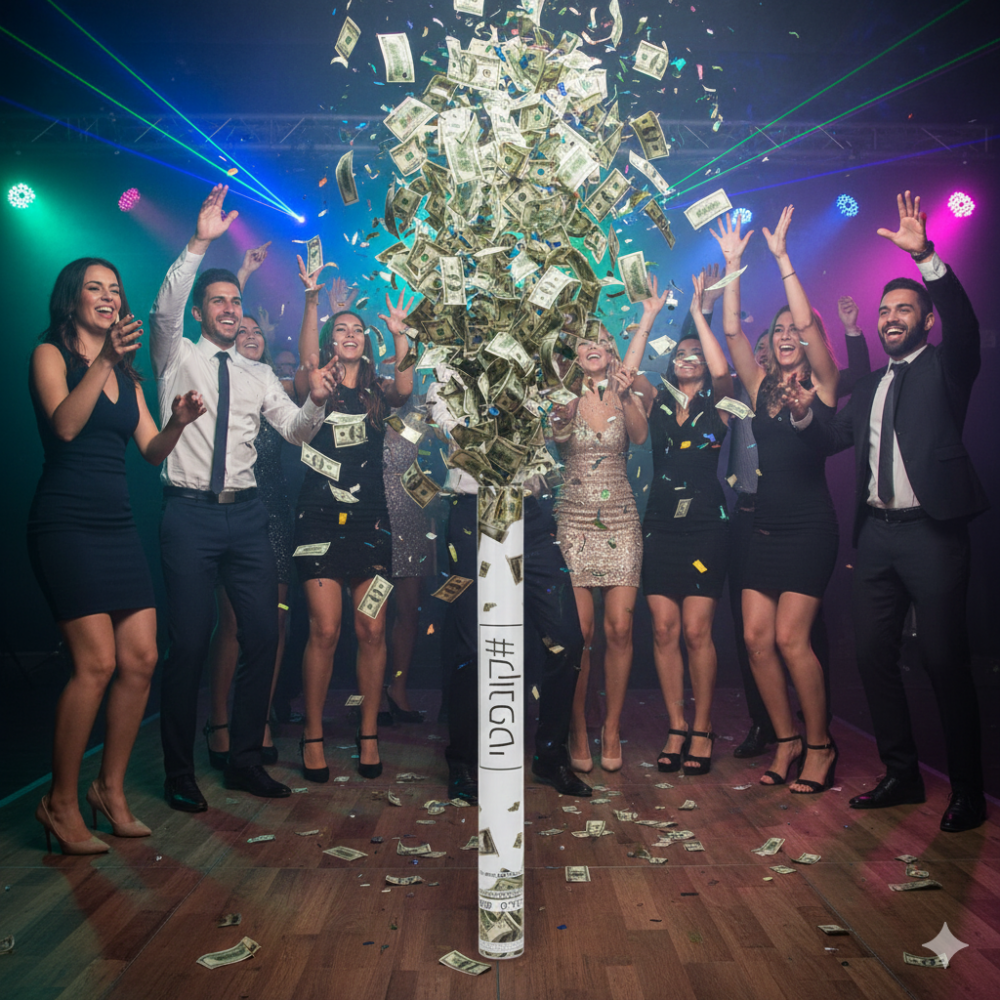 קונפטי דולרים 50 ס"מ לתלייה – קישוט יוקרתי ומדליק למסיבות